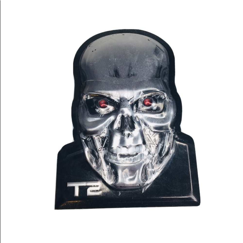 Terminator T-2 T-800 Skull 5x7 Stamped Sign